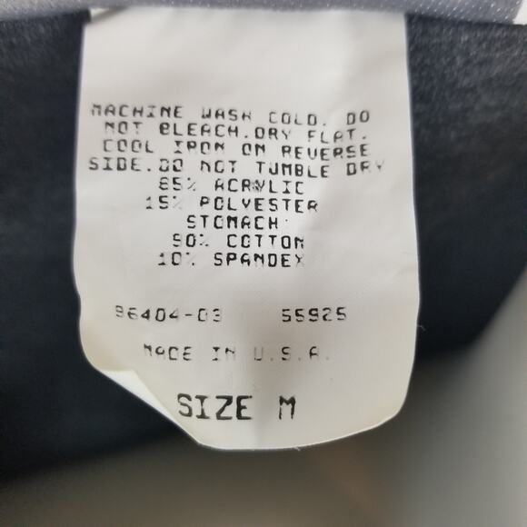 Maternity Shacket M Grey Banded Removable Collar Vtg Lightweight Flannel 90 - Picture 11 of 13